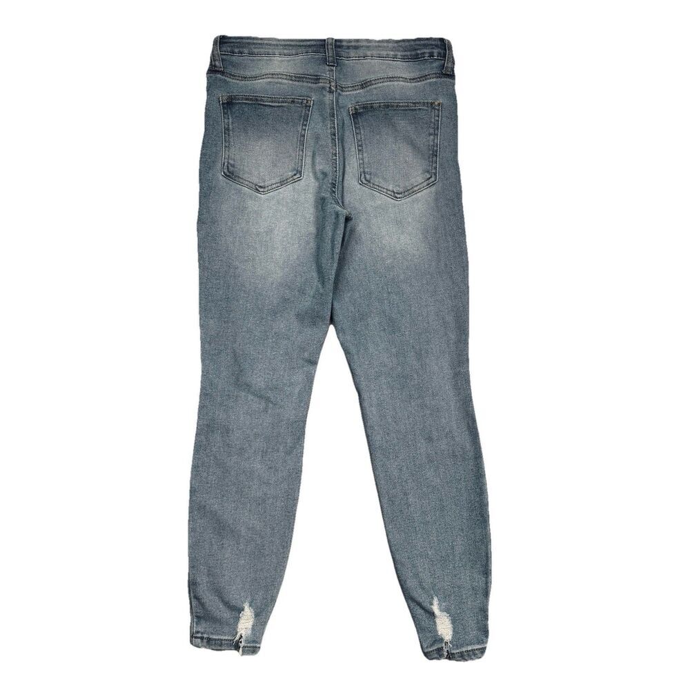 RE Generation Meadow Ankle Jeans Juniors 7/28 Blue Distressed Measures 29 x 25 - Picture 2 of 7